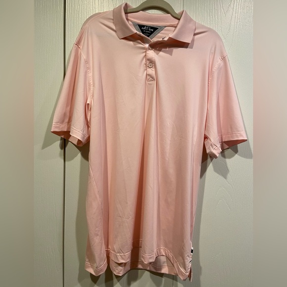 Adi Pure by Adidas Pale Pink Dri Fit Short Sleeve Golf Shirt Size Lg - Picture 1 of 5